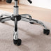 Hoomz Cream Fabric and Wood Swivel Office Chair