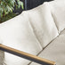 Hydra Black Metal & Cream 5 Seat Garden Sofa Set