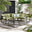 Hydra Black Metal & Green 5 Seat Garden Corner Sofa Set