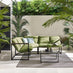 Hydra Black Metal & Green 5 Seat Garden Corner Sofa Set