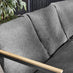 Hydra Black Metal & Grey 5 Seat Garden Corner Sofa Set