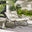 Hydra Black Metal & Cream Garden Rocking Chair