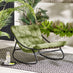 Hydra Black Metal & Green Garden Rocking Chair