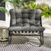 Hydra Black Metal & Grey Garden Rocking Chair