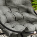 Hydra Black Metal & Grey Garden Rocking Chair