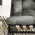 Hydra Black Metal & Grey Garden Rocking Chair