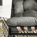 Hydra Black Metal & Grey Garden Rocking Chair
