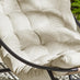 Hydra Black Metal & Cream Garden Rocking Chair