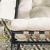 Hydra Black Metal & Cream Garden Rocking Chair