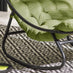 Hydra Black Metal & Green Garden Rocking Chair