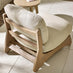 Iko Wood & Cream 4 Seat Garden Sofa & Chairs Set
