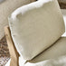 1x Iko Wood & Cream Garden Accent Chair
