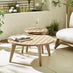 Iko Round Wood Garden Coffee Table