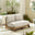 Iko Wood & Cream 2 Seat Garden Sofa