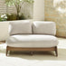 Iko Wood & Cream 2 Seat Garden Sofa