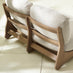 Iko Wood & Cream 2 Seat Garden Sofa