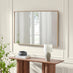 Inga Oak Wood Long Rectangle 120x80cm Wall Mirror