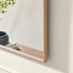 Inga Oak Wood Long Rectangle 120x80cm Wall Mirror
