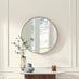 Inga Oak Wood Medium Round 80cm Wall Mirror