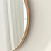 Inga Oak Wood Medium Round 80cm Wall Mirror