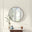 Inga Walnut Wood Medium Round 80cm Wall Mirror