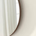Inga Walnut Wood Medium Round 80cm Wall Mirror