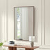 Inga Walnut Wood Long Rectangle 120x80cm Wall Mirror