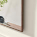 Inga Walnut Wood Long Rectangle 120x80cm Wall Mirror
