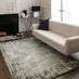Iona Textured Green Border Rug 120x170