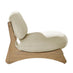 1x Iko Wood & Cream Indoor / Outdoor Accent Chair