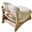 1x Iko Wood & Cream Indoor / Outdoor Accent Chair