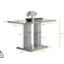 Imperia 4 Grey Dining Table and 4 Grey Velvet Milan Black Leg Chairs