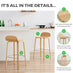 Emy Oak Veneer Wooden Bar Stool