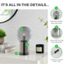 Hattie Smoked Glass & Silver Industrial Dimmable Table Lamp
