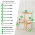 2x Lugar Solid Beech Wooden Rope Dining Chairs