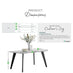 Andria Rectangular White Marble Effect Black Leg 6 Seater Dining Table