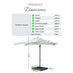 Cantilever Grey Square Garden Parasol & Base Set