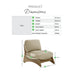 1x Iko Wood & Cream Indoor / Outdoor Accent Chair