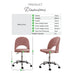 Courtney Grey Velvet Office Chair