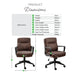 Rosco Black Faux Leather Swivel Office Chair