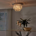 Isabella Cut Glass Crystal Drop Ceiling Light