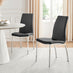 2x Isco Black Faux Leather Dining Chairs