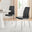 2x Isco Black Faux Leather Dining Chairs