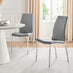 2x Isco Grey Faux Leather Dining Chairs