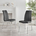 2x Isco Black Faux Leather Dining Chairs
