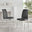 2x Isco Black Faux Leather Dining Chairs