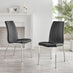 2x Isco Black Faux Leather Dining Chairs