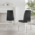 2x Isco Black Faux Leather Dining Chairs