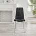 2x Isco Black Faux Leather Dining Chairs