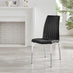2x Isco Black Faux Leather Dining Chairs